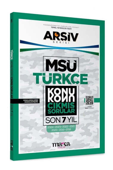 Marka Yayınları 2025 Arşiv Serisi MSÜ Türkçe Konu Konu Son 7 Yıl Çıkmış Sorular - 1