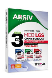 Marka Yayınları 2025 Arşiv Serisi 8.Sınıf LGS Son 3 Yıl Tıpkı Basım Fasikül Fasikül Çıkmış Sorular - Marka Yayınları