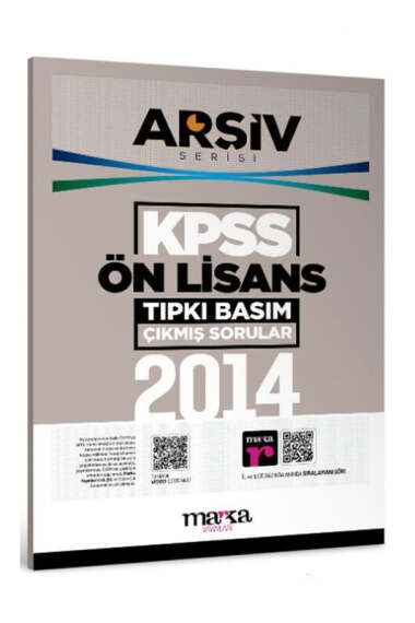 Marka Yayınları 2014 KPSS Arşiv Serisi Ön Lisans Tıpkı Basım Çıkmış Sorular - 1