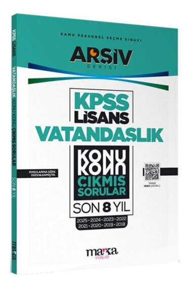 Marka Yayınları KPSS Lisans Vatandaşlık Konu Konu Çıkmış Sorular Son 8 yıl Çıkmış Sorular - 1