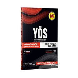 Metropol Yayınları YÖS Matematik Geometri 15 Deneme Sınavı - Metropol Yayınları