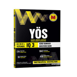 Metropol Yayınları YÖS IQ Soru Bankası-3 - Metropol Yayınları