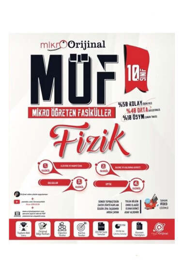 Mikro Orijinal Yayınları 2025 10.Sınıf Fizik MÖF Mikro Öğreten Fasiküller - 1