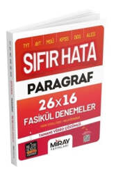 Miray Yayınları TYT-AYT-MSÜ-KPSS-ALES-DGS Sıfır Hata Paragraf 26x16 Fasikül Denemeler - Miray Yayınları