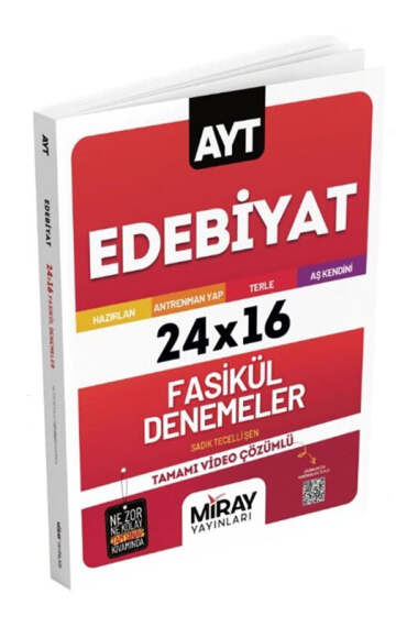 Miray Yayınları 2025 AYT Edebiyat 24x16 Fasikül Denemeler - 1