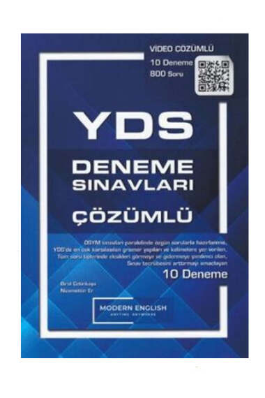 Modern English YDS Deneme Sınavları Video Çözümlü - 1