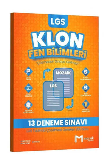 Mozaik Yayınları 2025 8.Sınıf LGS Fen Bilimleri Çözümlü Klon 13 Deneme - 1