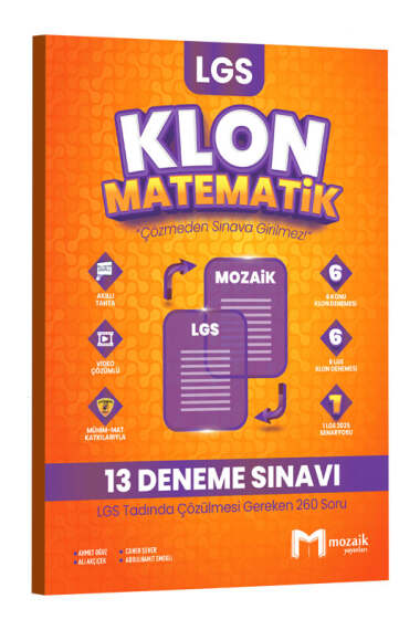 Mozaik Yayınları 2025 8.Sınıf LGS Matematik Klon 13 Deneme - 1