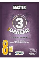 ​Okyanus Yayınları 8. Sınıf Master Sözel ve Sayısal Bölümlerle 3 Genel Deneme - Okyanus Yayınları