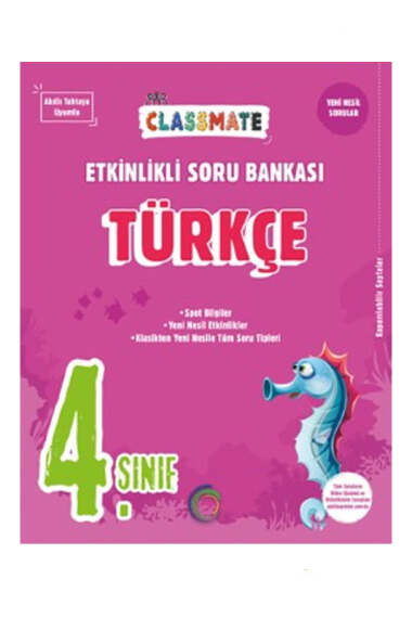 Okyanus Yayınları 4.Sınıf Classmate Türkçe Etkinlikli Soru Bankası - 1