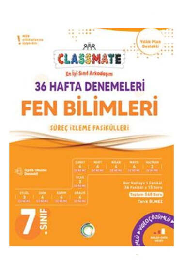 Okyanus Yayınları 7. Sınıf Fen Bilimleri Classmate 36 Hafta Denemeleri - 1