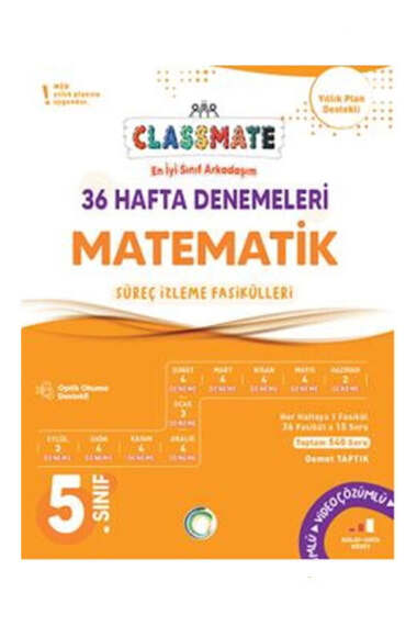 Okyanus Yayınları 5. Sınıf Matematik Classmate 36 Hafta Denemeleri - 1