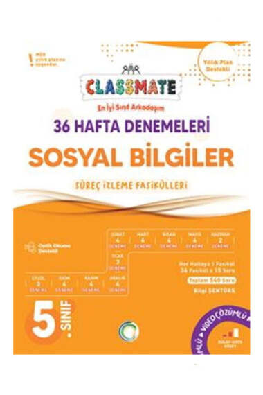 Okyanus Yayınları 5. Sınıf Sosyal Bilgiler Classmate 36 Hafta Denemeleri - 1