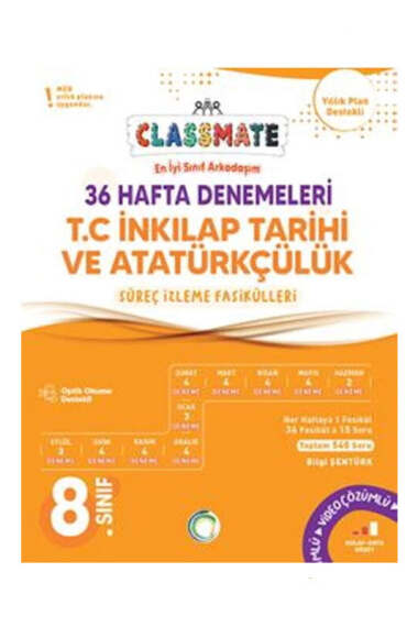 Okyanus Yayınları 8. Sınıf T.C. İnkılap Tarihi ve Atatürkçülük Classmate 36 Hafta Denemeleri - 1