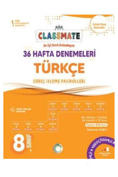 Okyanus Yayınları 8. Sınıf Türkçe Classmate 36 Hafta Denemeleri - 1