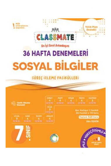 Okyanus Yayınları 7. Sınıf Sosyal Bilgiler Classmate 36 Hafta Denemeleri - 1