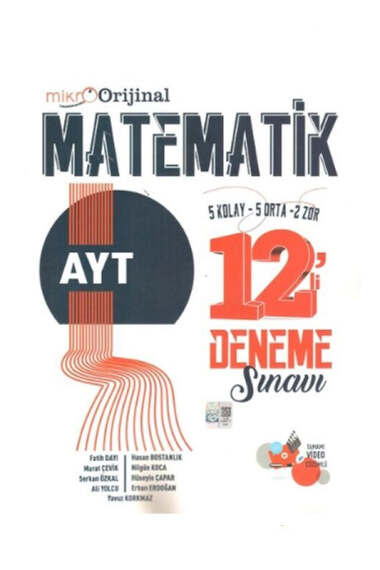 Orjinal Yayınları 2024 AYT Mikro Matematik 12 Deneme - 1