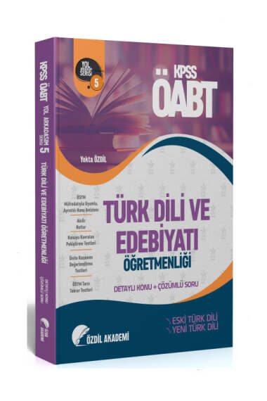 Özdil Akademi Yayınları ÖABT Türk Dili ve Edebiyatı 5.Kitap Eski Yeni Türk Dili Konu Anlatımlı Soru Bankası - 1