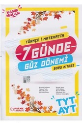 ​Palme Yayınları TYT AYT Türkçe Matematik 7 Günde Güz Dönemi Soru Kitabı - Palme Yayıncılık
