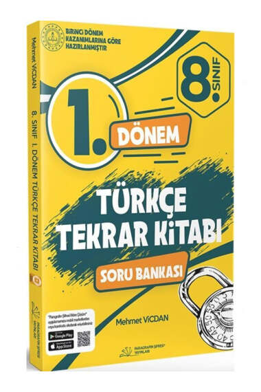 Paragrafın Şifresi Yayınları 8.Sınıf 1.Dönem Türkçe Tekrar Kitabı - 1