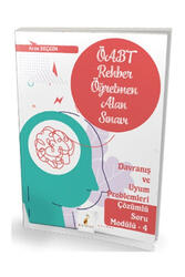 Pelikan Yayınları 2021 ÖABT Rehber Öğretmenliği Alan Sınavı Davranış ve Uyum Problemleri Çözümlü Soru Modülü 4 - Pelikan Yayınları