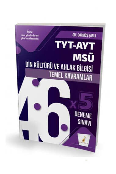 Pelikan Yayınları TYT-AYT-MSÜ Din Kültürü ve Ahlak Bilgisi Temel Kavramlar ve 46x5 Deneme Sınavı - 1