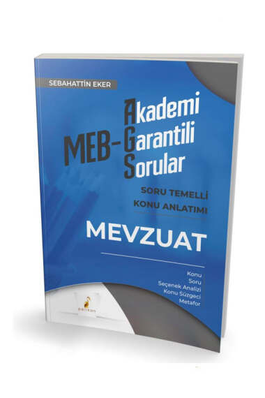 Pelikan Yayınları 2025 MEB-AGS Mevzuat Soru Temelli Konu Anlatımı - 1