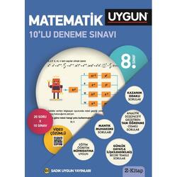 Sadık Uygun Yayınları 8. Sınıf Matematik 10 lu Deneme Sınavı - Sadık Uygun Yayınları