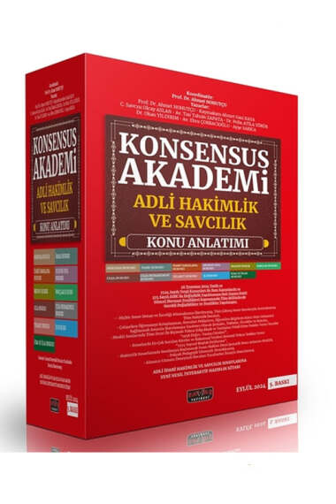 Savaş Yayınları Konsensus Akademi Adli Hakimlik Konu Anlatımı (Eylül 2024 5.Baskı) - 1