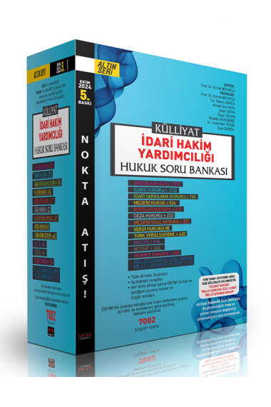 Savaş Yayınları 2024 Külliyat İdari Hakim Yardımcılığı Hukuk Soru Bankası - 1