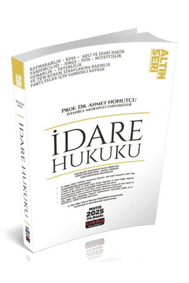 Savaş Yayınları 2025 İdare Hukuku Konu Anlatımı Altın Seri 34.Baskı - 1