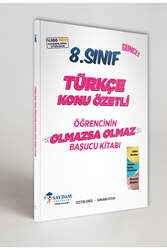 Saydam Yayınları 8. Sınıf Türkçe Konu Özetli Olmazsa Olmaz Başucu Kitabı - Saydam Yayınları