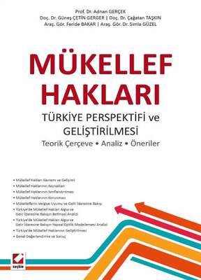 Seçkin Yayıncılık Mükellef Hakları Türkiye Perspektifi ve Geliştirilmesi - 1