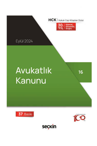 Seçkin Yayıncılık Avukatlık Kanunu (Cep Kitabı) - 1