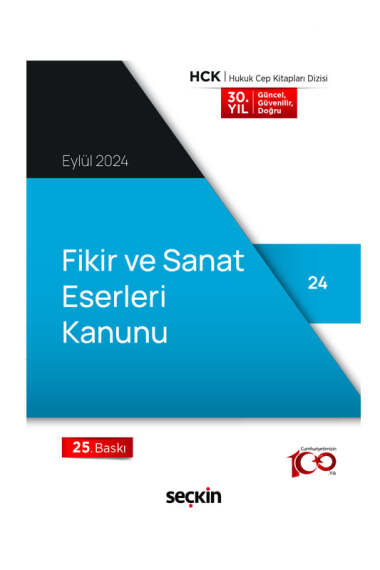 Seçkin Yayıncılık Fikir ve Sanat Eserleri Kanunu (Cep Kitabı) - 1