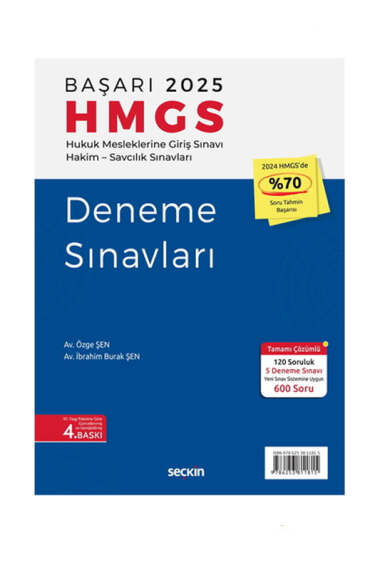 Seçkin Yayınları 2025 Başarı HMGS Deneme Sınavları 4.Baskı - 1