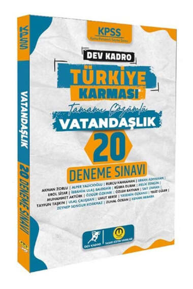 Tasarı Yayınları KPSS Vatandaşlık Dev Kadro Türkiye Karması 20 Deneme - 1