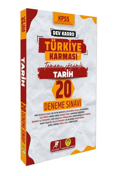 Tasarı Yayınları KPSS Tarih Dev Kadro Türkiye Karması 20 Deneme - 1