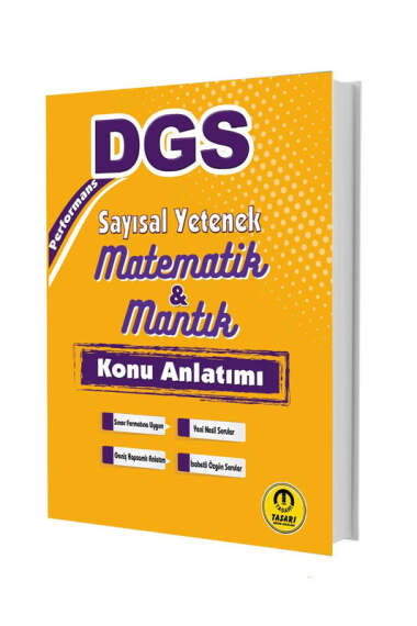 Tasarı Yayınları 2025 DGS Performans Sayısal Yetenek Matematik Mantık Konu Anlatımı - 1