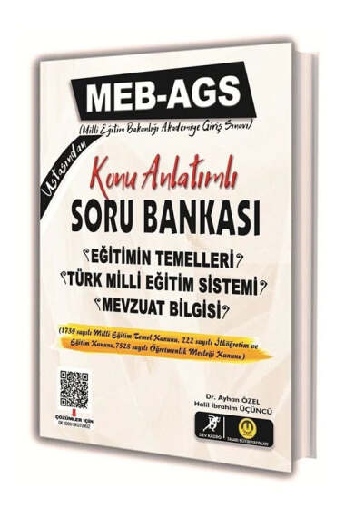 Tasarı Yayınları MEB-AGS Eğitimin Temelleri ve Türk Milli Eğitim Sistemi ve Mevzuat Bilgisi Konu Anlatımlı Soru Bankası - 1