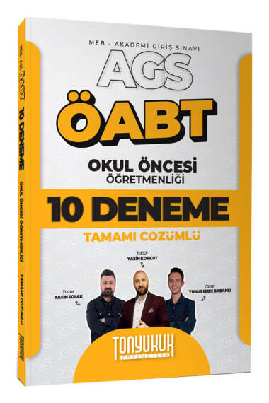 Tonyukuk Yayıncılık MEB-AGS ÖABT Okul Öncesi Öğretmenliği Tamamı Çözümlü 10 Deneme Sınavı - 1