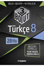 Tudem Yayınları 8. Sınıf Türkçe 3 Boyut 28'li Föy - Tudem Yayınları