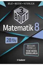 Tudem Yayınları 8. Sınıf Matematik 3 Boyut 28'li Föy - Tudem Yayınları