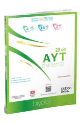 ÜçDörtBeş Yayınları 2024 AYT Biyoloji 20 Deneme - ÜçDörtBeş Yayınları