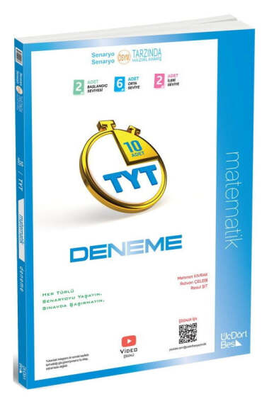 ÜçDörtBeş Yayınları 2026 TYT Matematik 10 Deneme Sınavı - 1