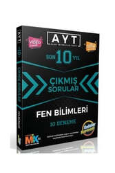 Ünlüler Yayınları AYT Fen Bilimleri Son 10 Yıl Çıkmış Sorular 10 Deneme - Ünlüler Karması Yayınları