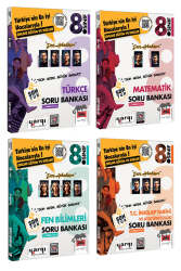 Yargı Ders Arkadaşım 8.Sınıf LGS Tüm Dersler Son Tur Soru Bankası Seti (4 Kitap) - Yargı Ders Arkadaşım