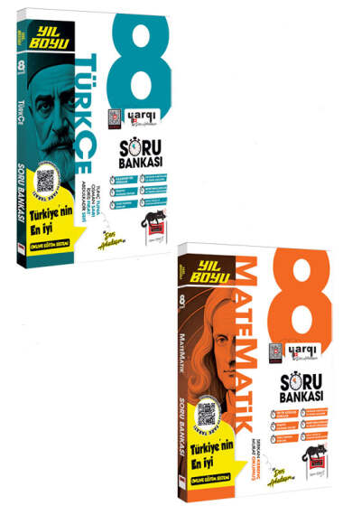 Yargı Ders Arkadaşım 8.Sınıf LGS Türkçe-Matematik Yıl Boyu Soru Bankası Seti (2 Kitap) - 1
