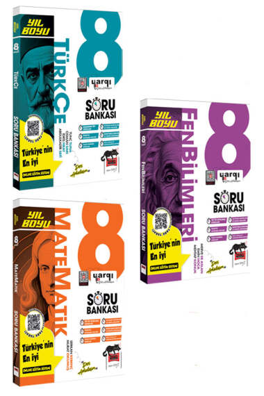 Yargı Ders Arkadaşım 8.Sınıf LGS Türkçe-Matematik-Fen Bilimleri Yıl Boyu Soru Bankası Seti (3 Kitap) - 1