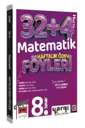 Yargı Ders Arkadaşım 8.Sınıf Matematik 32+4 Haftalık Ödev Föyleri - Yargı Ders Arkadaşım